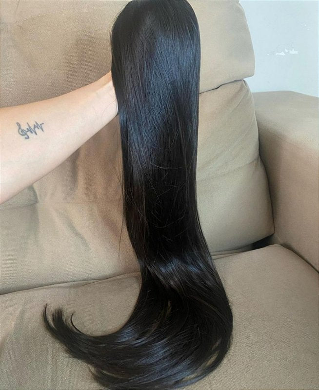 Cabelo Brasileiro do Sul Preto Natural Liso 100g – foto 4