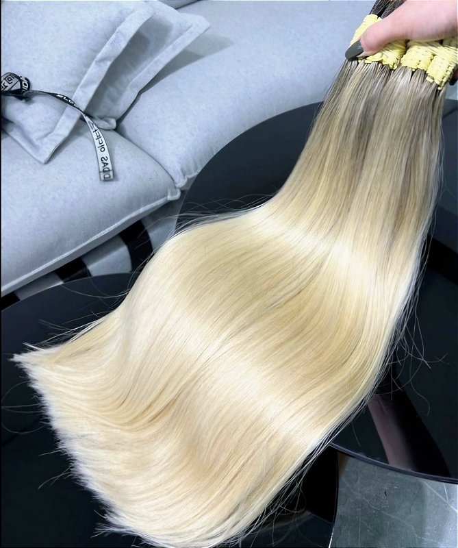 Cabelo Brasileiro do Sul Loiro Pérola Liso 100g – foto 5