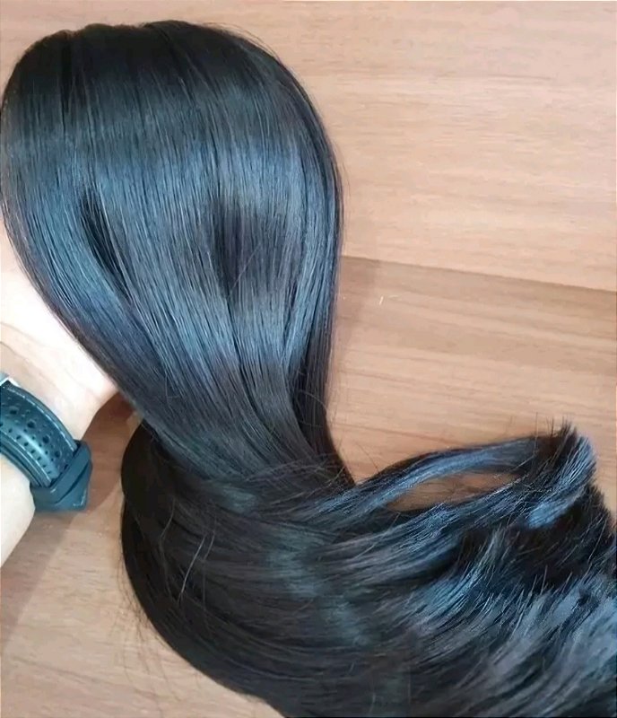 Cabelo Brasileiro do Sul Preto Natural Liso 100g – foto 3