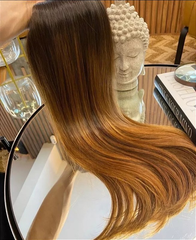 Cabelo Brasileiro do Sul Morena Iluminada Liso 50g – Cabelo Humano Natural