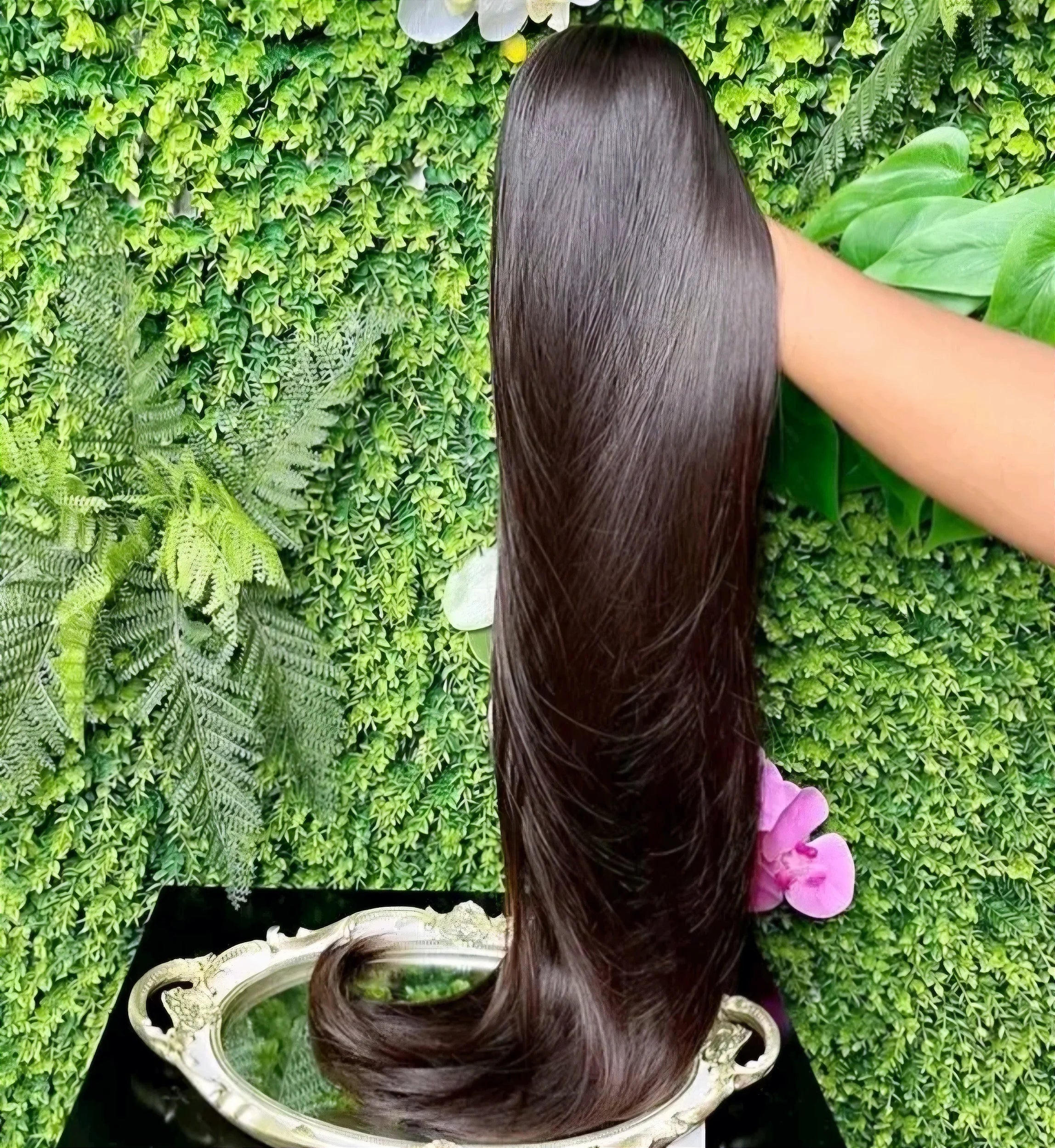 Cabelo Brasileiro do Sul Castanho Natural Liso 50g