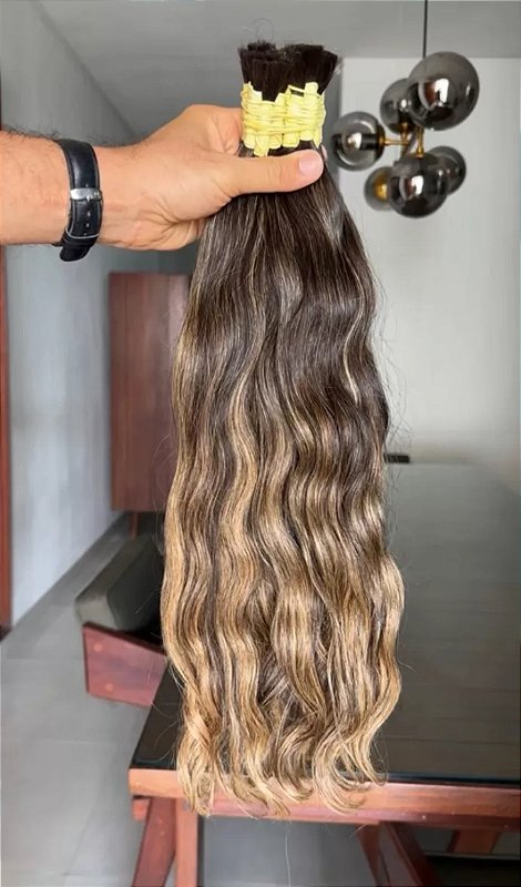 Cabelo Brasileiro do Sul Morena Iluminada Ondulado 150g – foto 4