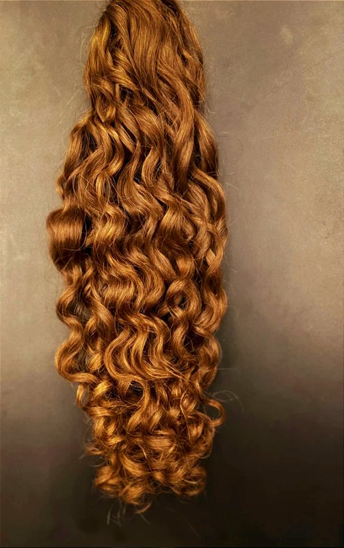 Cabelo Brasileiro Regional Loiro Mel Cacheado 50g – foto 2