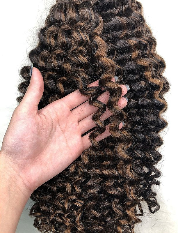 Cabelo Brasileiro Regional Morena Iluminada Cacheado 100g – foto 5