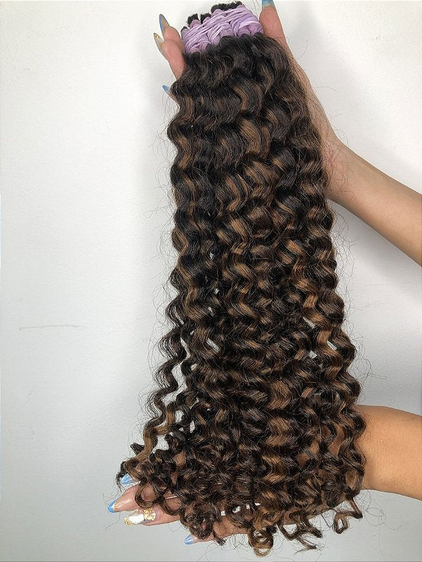 Cabelo Brasileiro Regional Morena Iluminada Cacheado 100g – foto 3