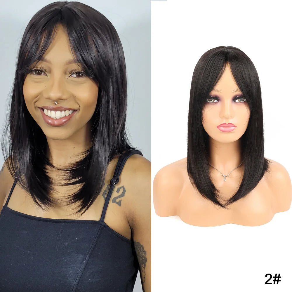 eruca Riana Moda 50cm Liso em Camadas Fibra Orgânica