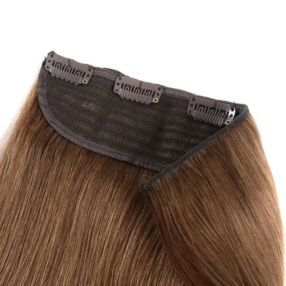 Mega Hair Clip In Castanho Claro - 100% Cabelo Humano