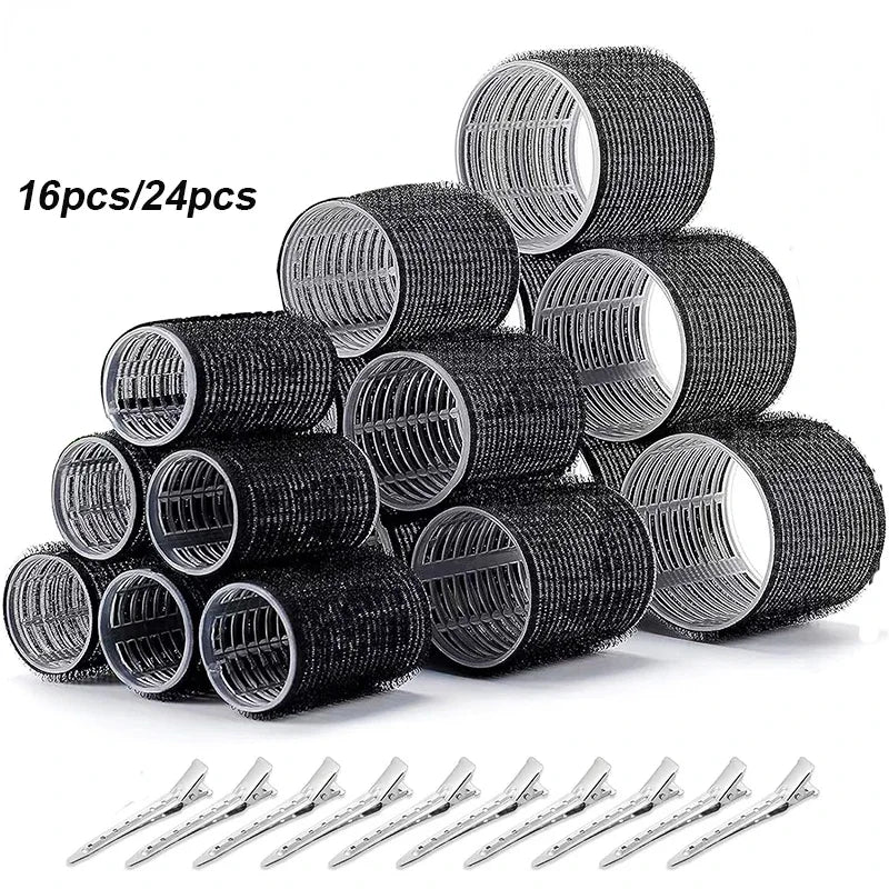 Kit Magic Curlers – 16 ou 24 Unidades Bobes Autoadesivos Sem Calor | Ondas Naturais | Volume na Franja | Estilo DIY Fácil