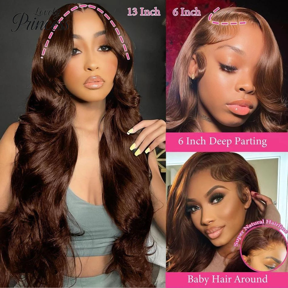 Peruca 13x6 Lace Front Cabelo Humano Body Wave 66cm