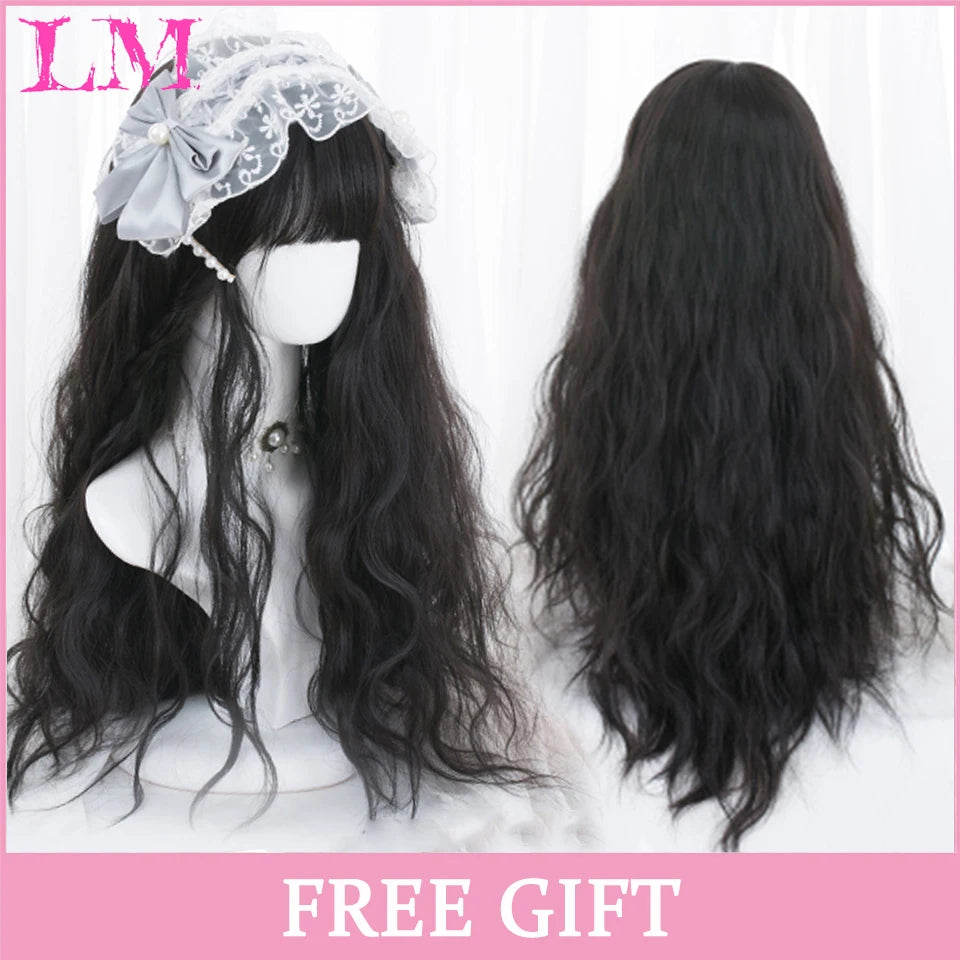Peruca Rosa Cosplay com Franja 60cm Lisa | Polly Hair