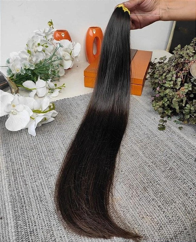 Cabelo Brasileiro Regional Castanho Liso 100g – foto 5
