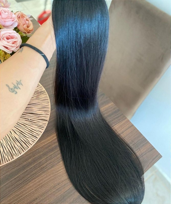 Cabelo Brasileiro do Sul Preto Natural Liso 100g – foto 2
