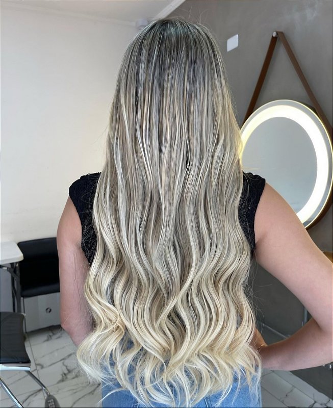 Cabelo Brasileiro do Sul Loiro Pérola Ondulado 100g – foto 5