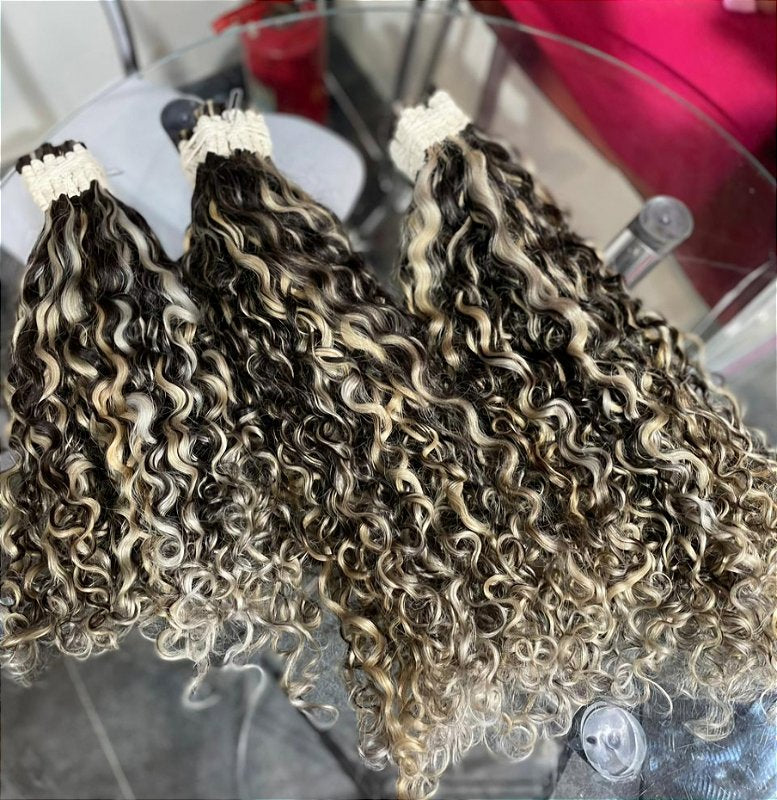Cabelo Brasileiro Regional Loiro Cacheado 50g – foto 2