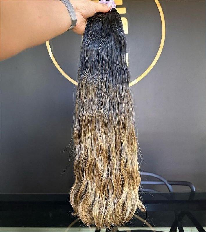 Cabelo Brasileiro do Sul Ombré Hair Ondulado 100g – foto 2