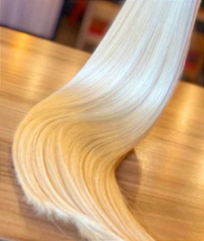 Cabelo Brasileiro do Sul Loiro Liso 50g – foto 5