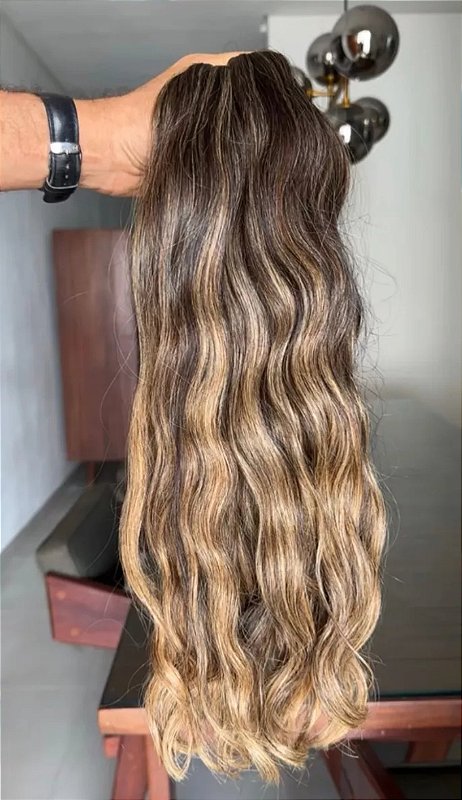 Cabelo Brasileiro do Sul Morena Iluminada Ondulado 150g – foto 5