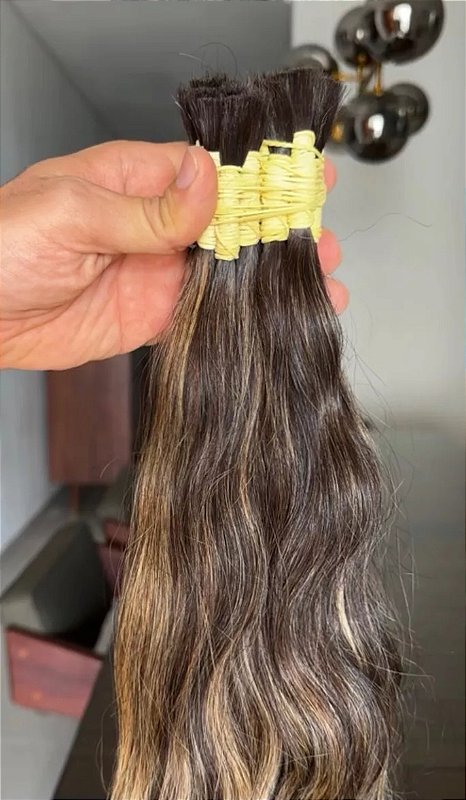 Cabelo Brasileiro do Sul Morena Iluminada Ondulado 50g – foto 4