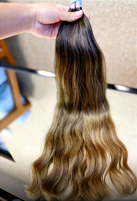 Cabelo Brasileiro do Sul Morena Iluminada Ondulado 150g – foto 2