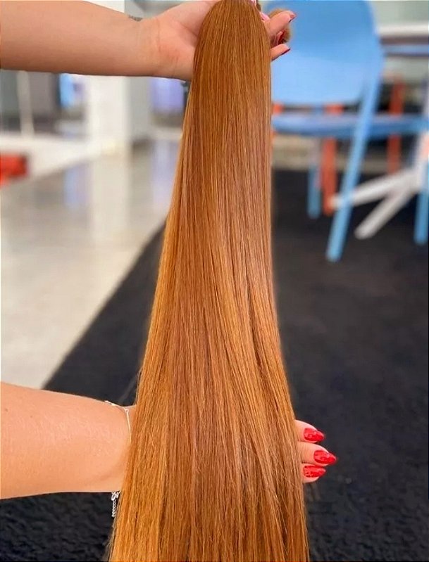 Cabelo Brasileiro do Sul Loiro Mel Liso 100g – foto 5