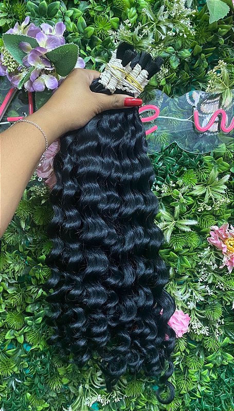 Cabelo Brasileiro Regional Castanho Cacheado 100g – Cabelo Humano Natural