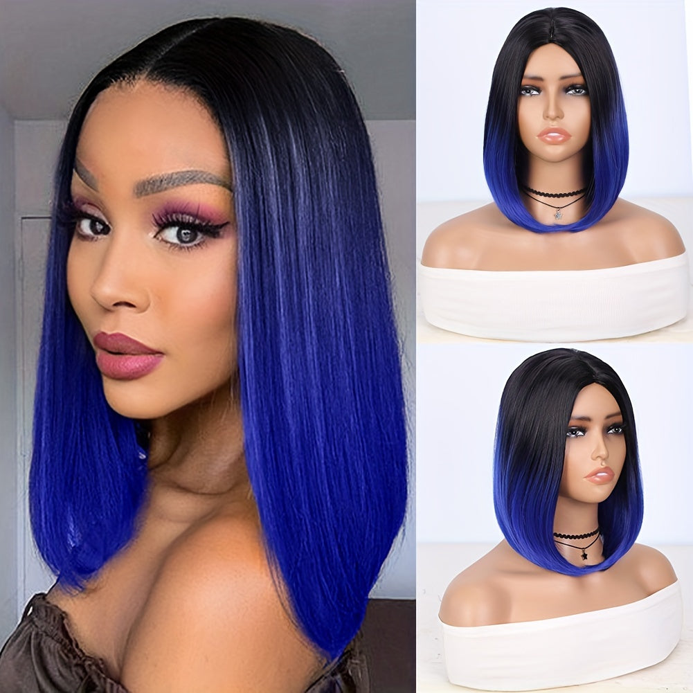 peruca sintetica corte bob