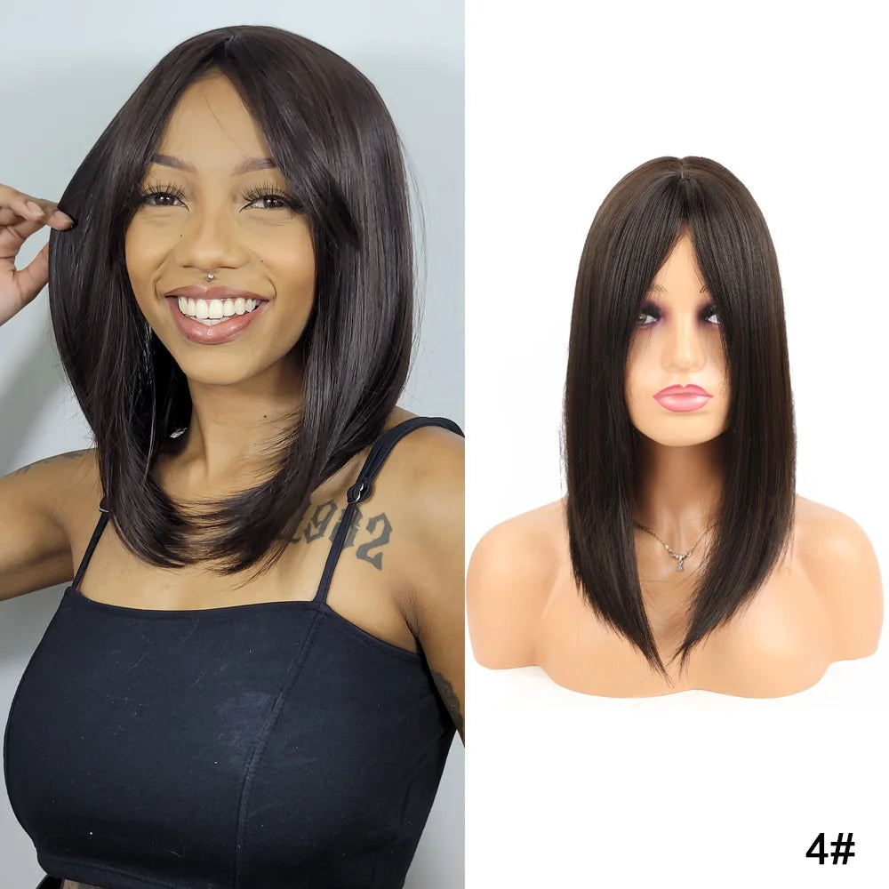 eruca Riana Moda 50cm Liso em Camadas Fibra Orgânica