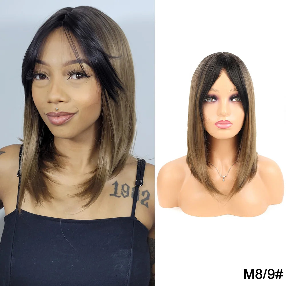 eruca Riana Moda 50cm Liso em Camadas Fibra Orgânica