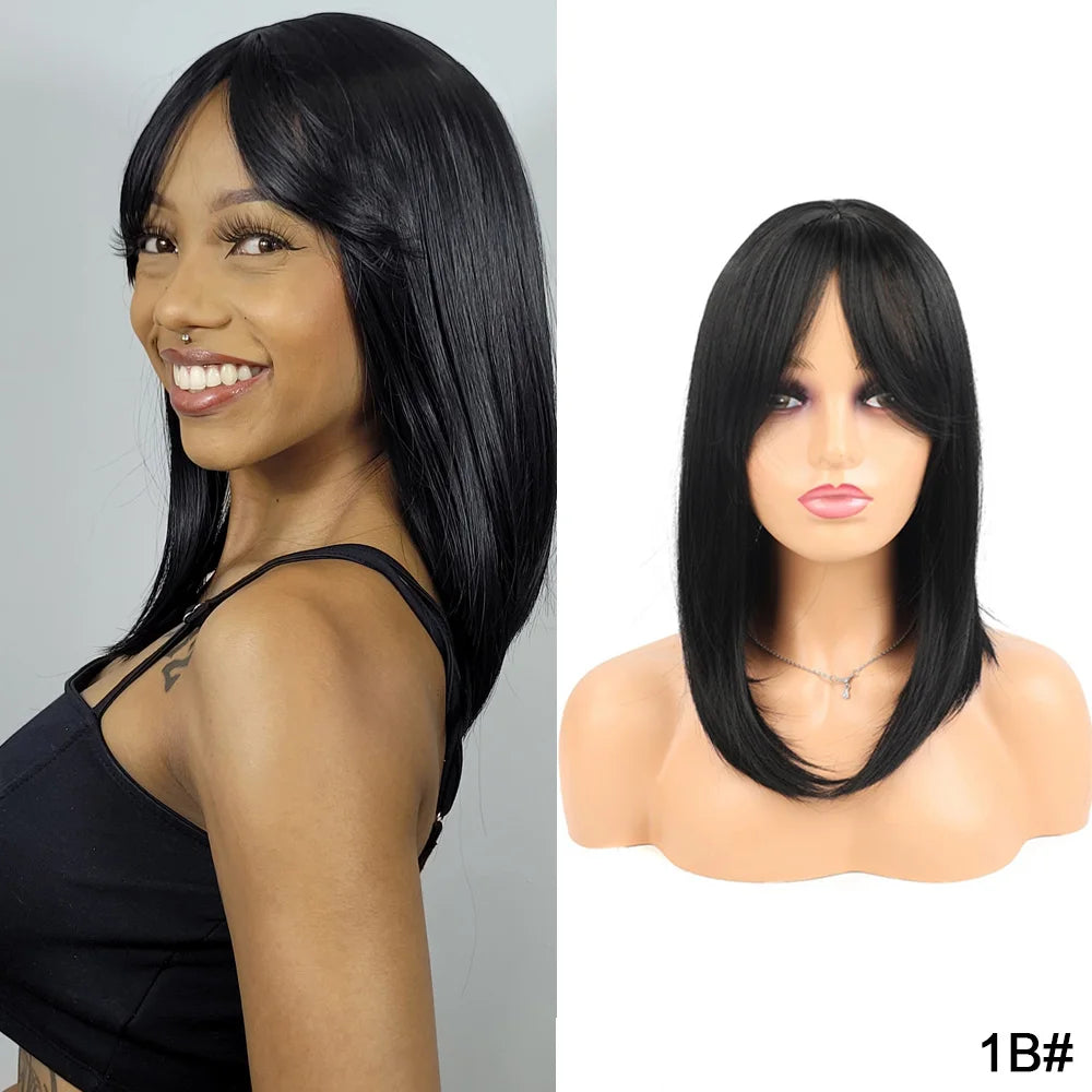 eruca Riana Moda 50cm Liso em Camadas Fibra Orgânica