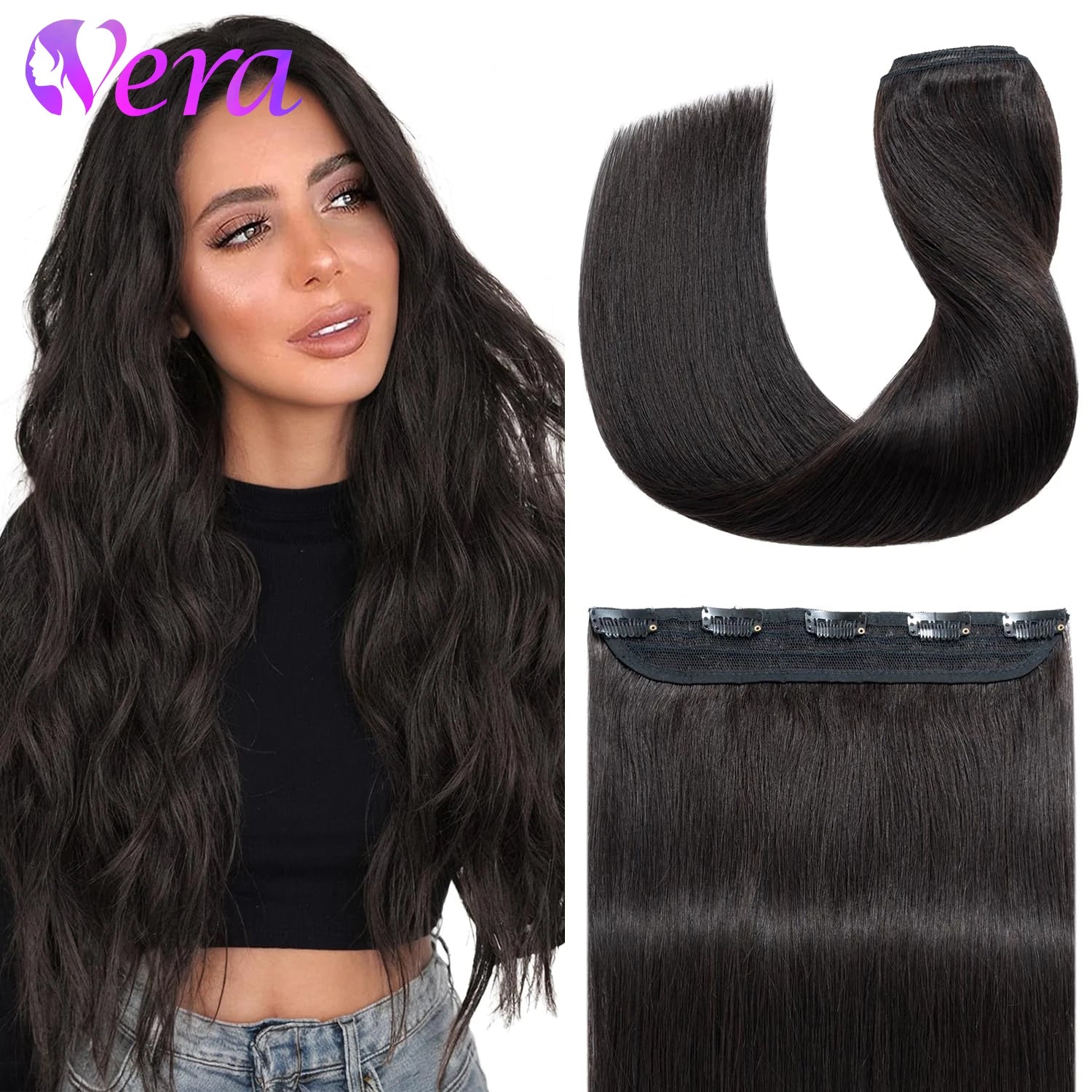 Mega Hair Clip In de Cabelo Humano - Volume e Estilo Instantâneos!