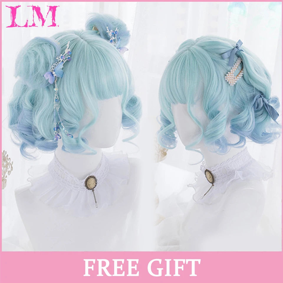 Peruca Rosa de Cosplay com Franja 60 cm – Liso Sintético Resistente ao Calor