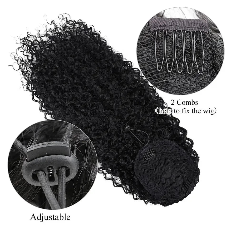 Mega Hair Clip In Ondulado Preto #1B - 100% Cabelo Humano