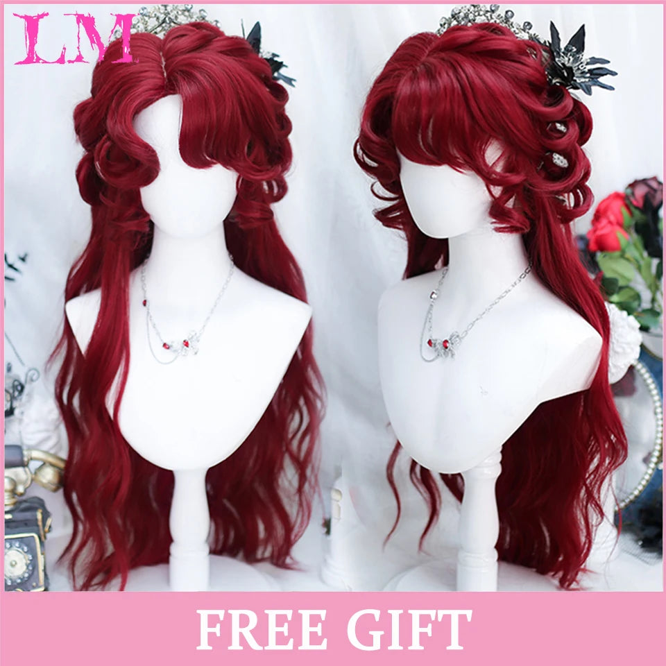 Peruca Rosa de Cosplay com Franja 60 cm – Liso Sintético Resistente ao Calor