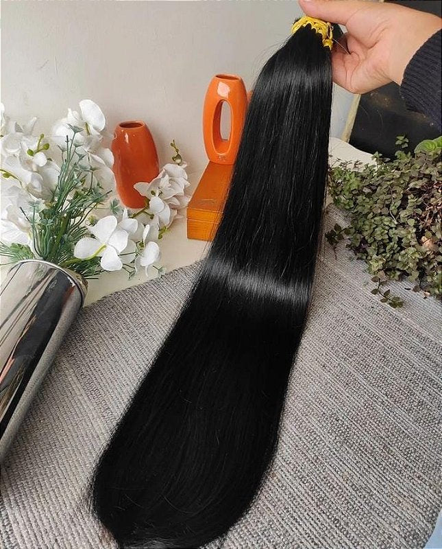 Cabelo Brasileiro Regional Castanho Liso 100g – Cabelo Humano Natural