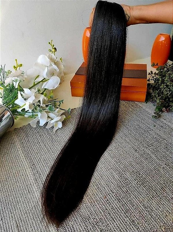 Cabelo Brasileiro Regional Castanho Liso 100g – foto 3