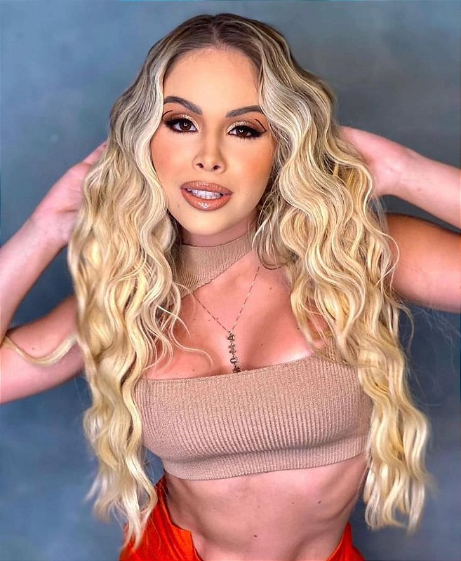 Cabelo Brasileiro do Sul Loiro Ondulado 100g – Cabelo Humano Natural