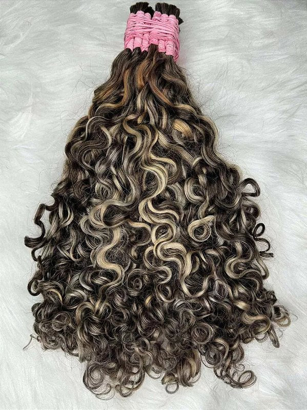 Cabelo Brasileiro Regional Loiro Cacheado 100g – Cabelo Humano Natural